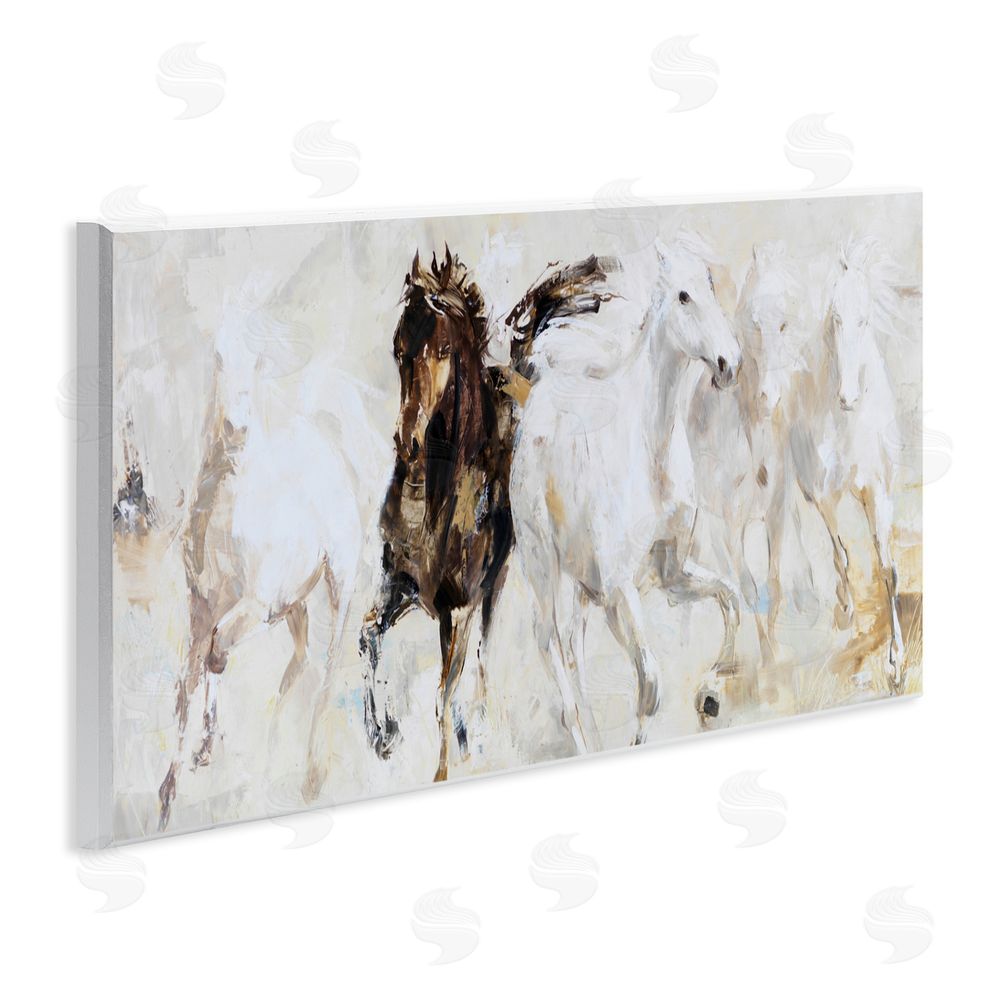 Sundance Graphics Dancing Horses Abstract Scene Wall Plaque Printed Art