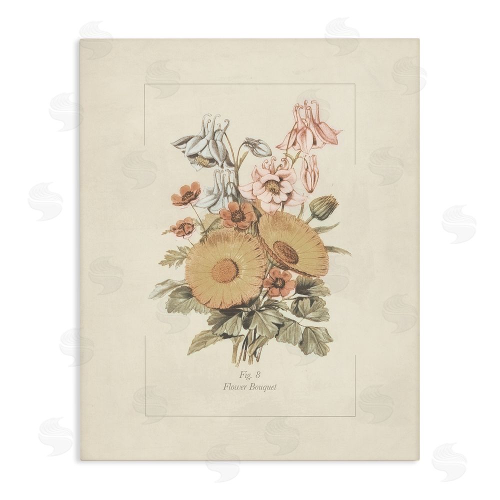 Sundance Graphics Flower Bouquet Vintage Garden Canvas Wall Art Print