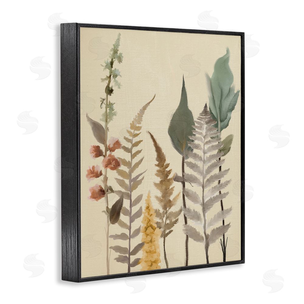 Sundance Graphics Fall Botanicals Forest Ferns Black Framed Giclee Wall Art Print