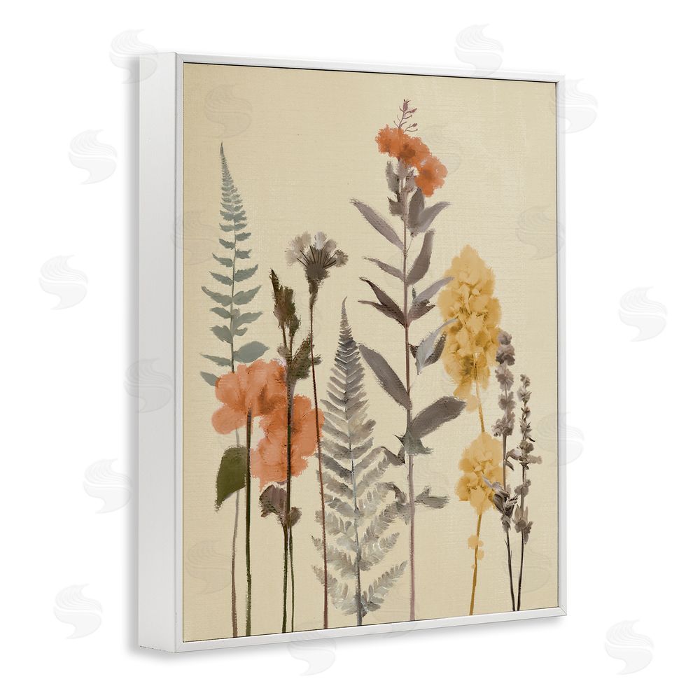 Sundance Graphics Fall Botanicals Fresh Ferns White Framed Giclee Wall Art Print