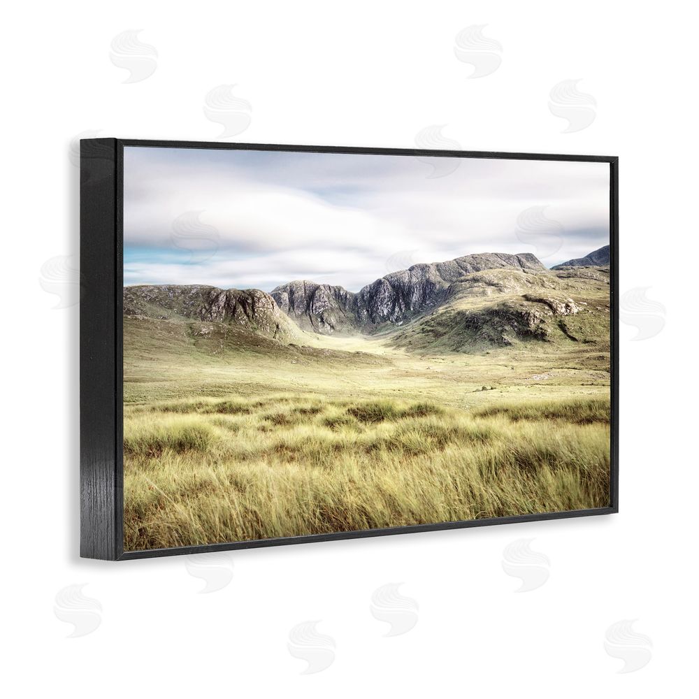 Sundance Graphics Irish Countryside Hills Black Framed Giclee Wall Art Print