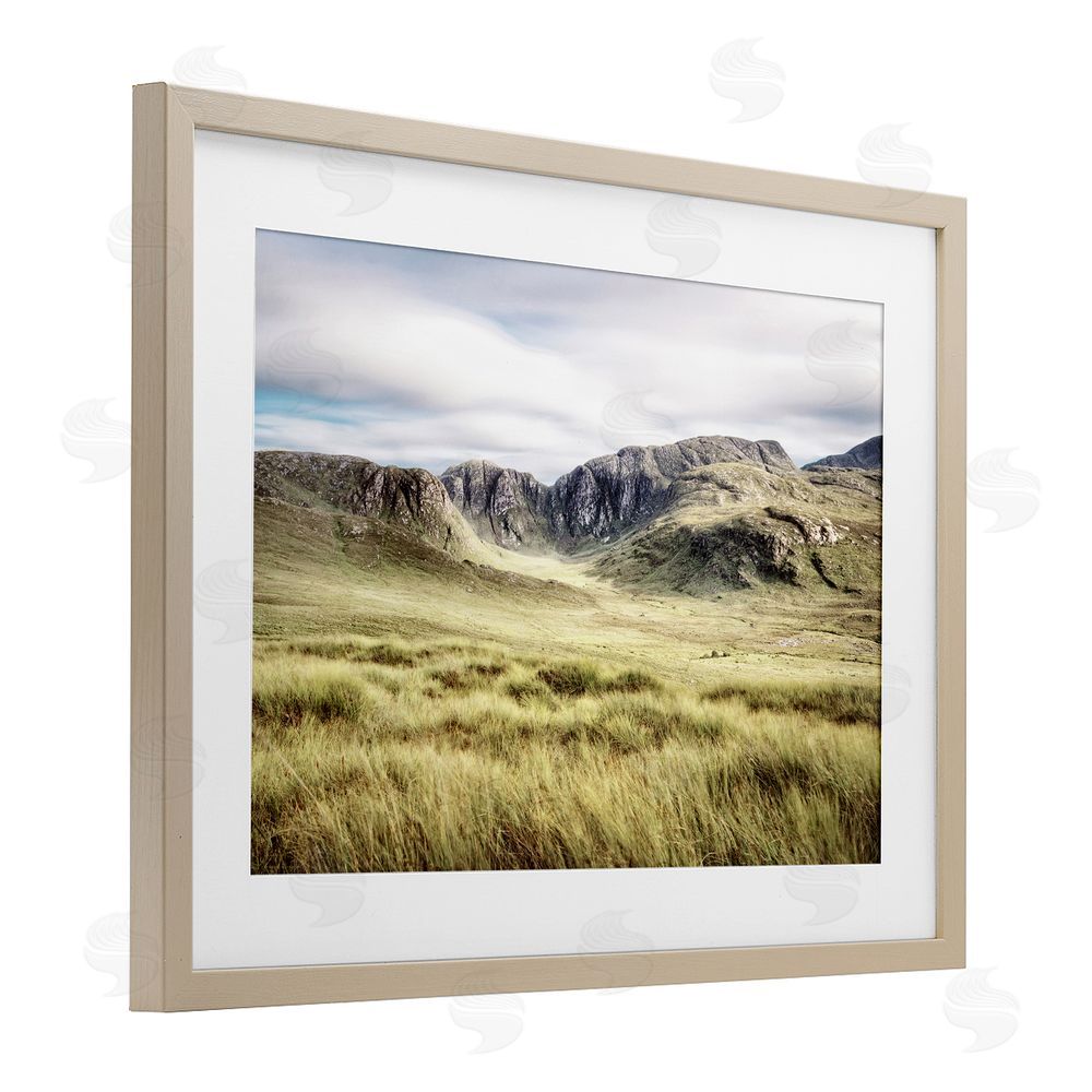 Sundance Graphics Irish Countryside Hills Birch Framed Print Under Glass Wall Art