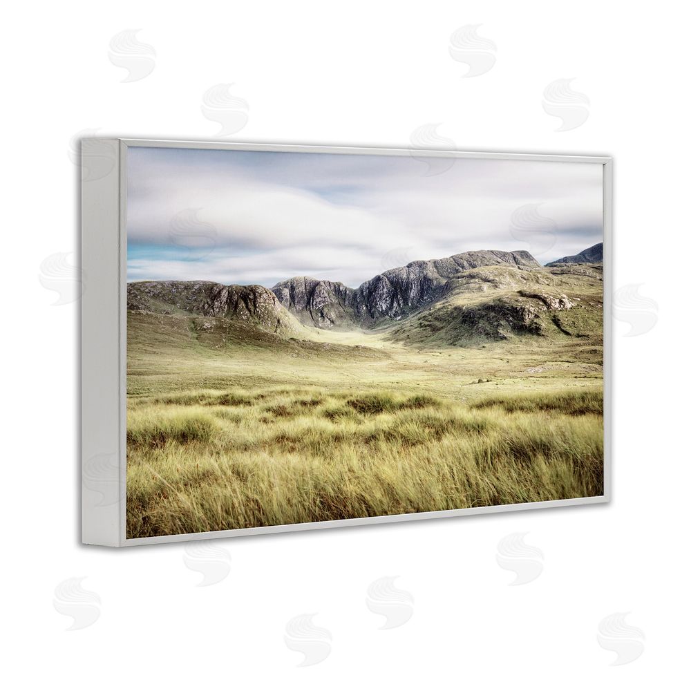 Sundance Graphics Irish Countryside Hills White Framed Giclee Wall Art Print
