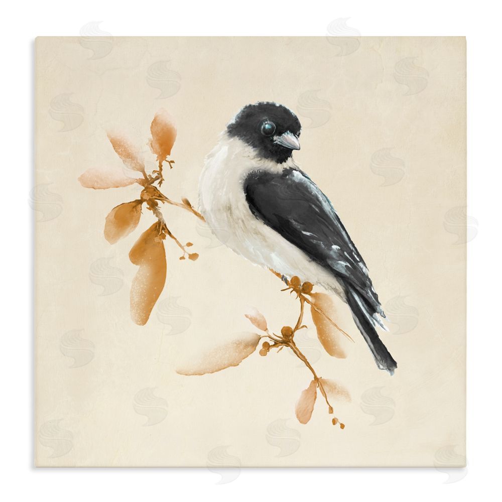 Sundance Graphics Subtle Watercolor Chickadee Canvas Wall Art Print