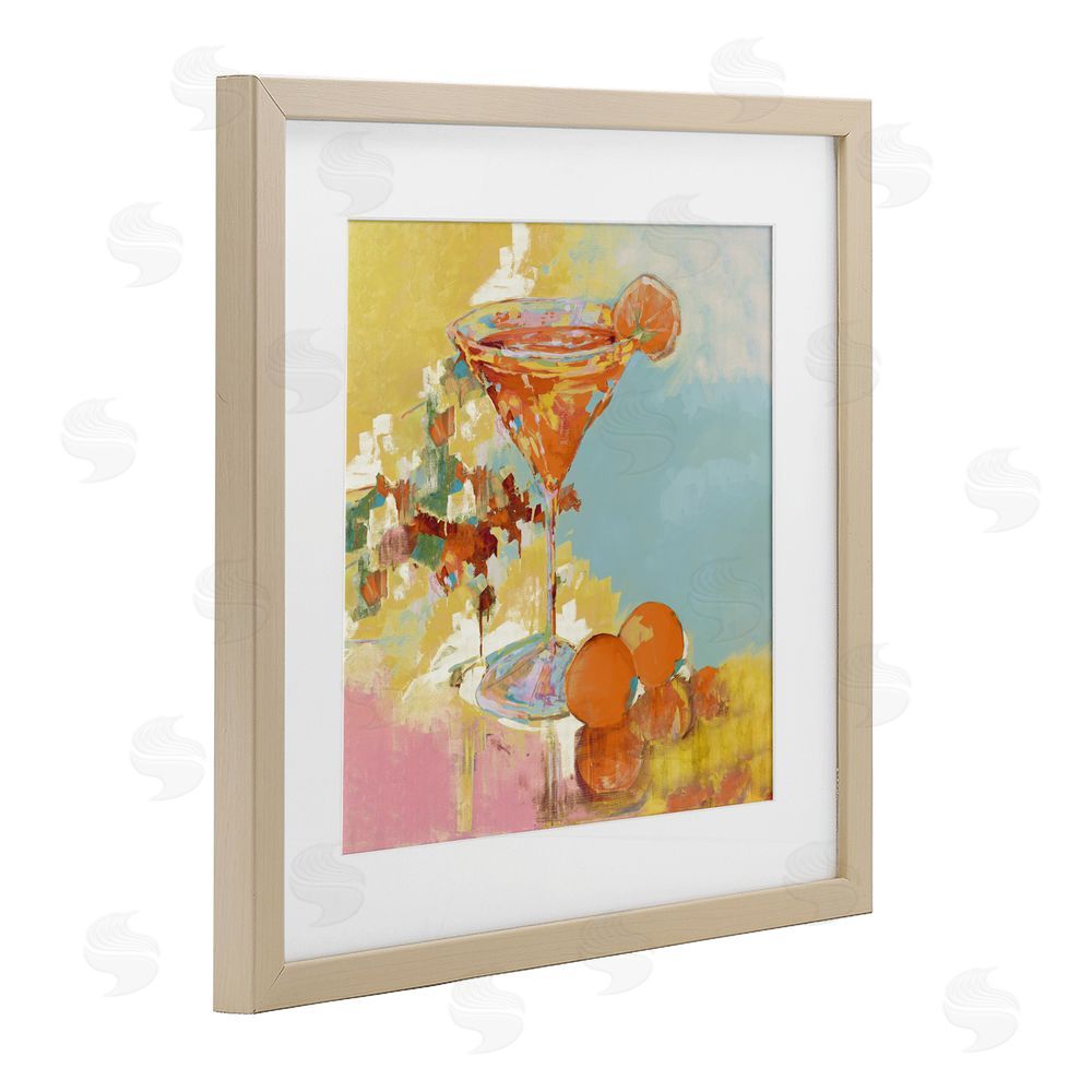 Sundance Graphics Summer Citrus Martini Birch Framed Print Under Glass Wall Art