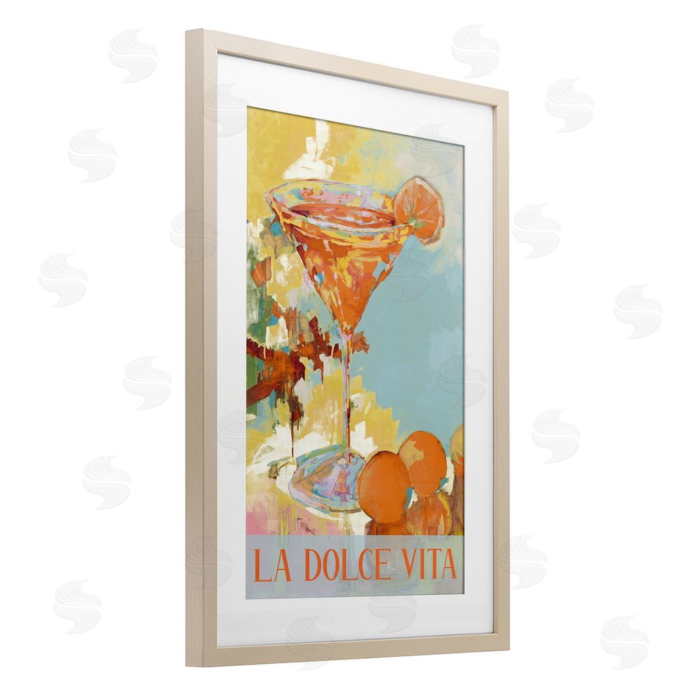 Sundance Graphics La Dolce Vita Citrus Cocktail Birch Framed Print Under Glass Wall Art