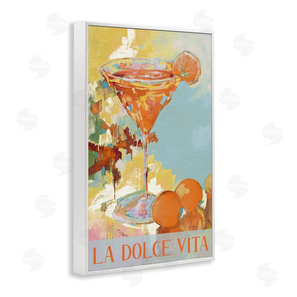 Sundance Graphics La Dolce Vita Citrus Cocktail White Framed Giclee Wall Art Print