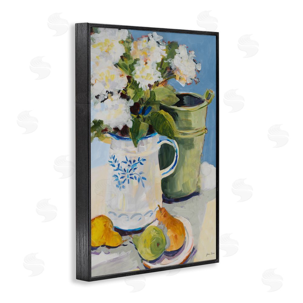Sundance Graphics Pitcher of Flowers Still Life Black Framed Giclee Wall Art Print