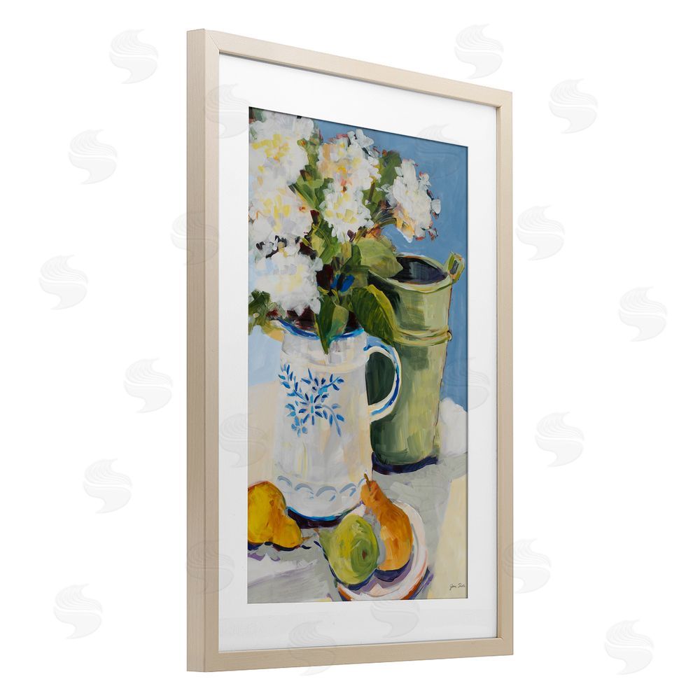 Sundance Graphics Pitcher of Flowers Still Life Birch Framed Print Under Glass Wall Art