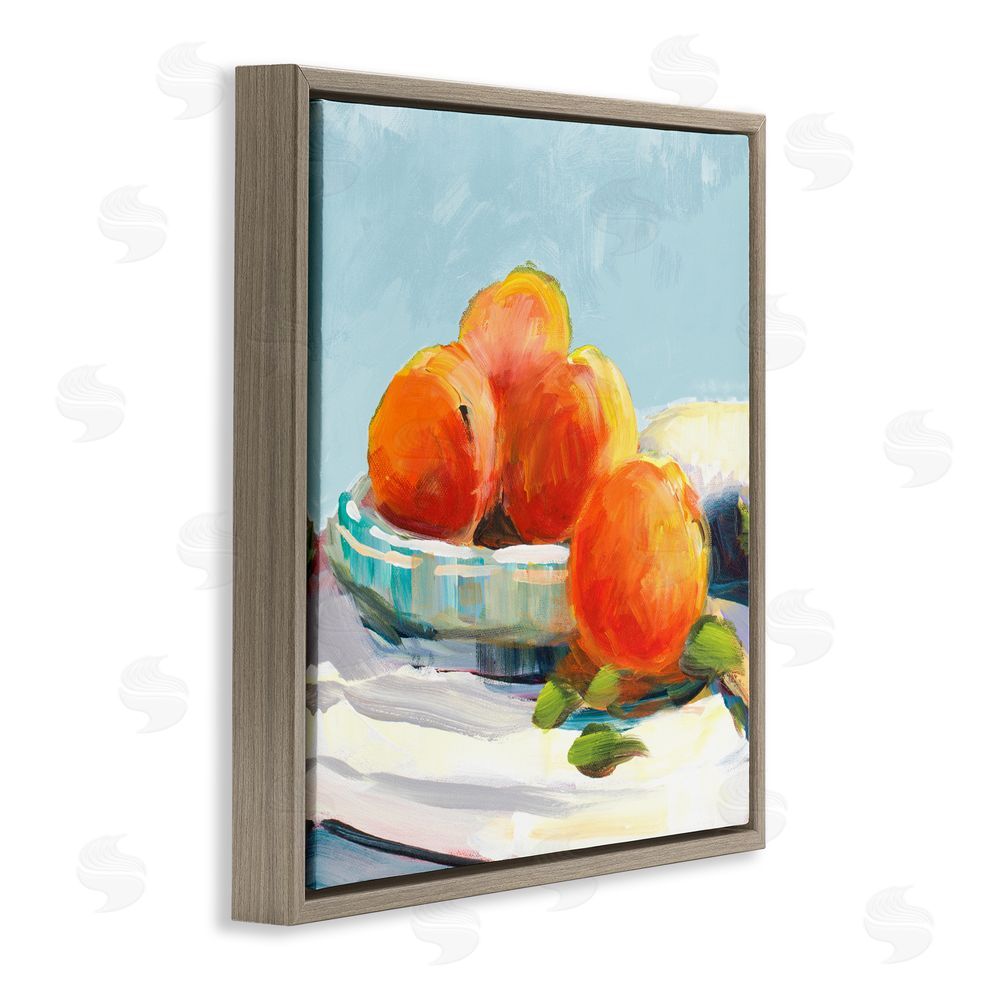 Sundance Graphics Citrus Plantation Still Life Brown Floating Frame Canvas Wall Art Print