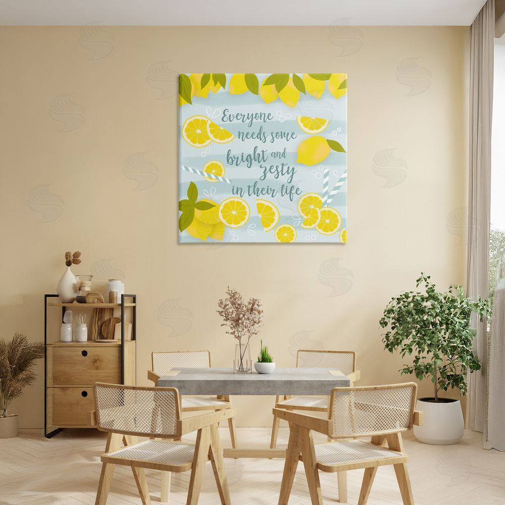 Sundance Graphics Everyone Needs Bright & Zesty Canvas Wall Art Print in Room