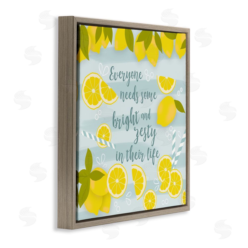 Sundance Graphics Everyone Needs Bright & Zesty Brown Floating Frame Canvas Wall Art Print