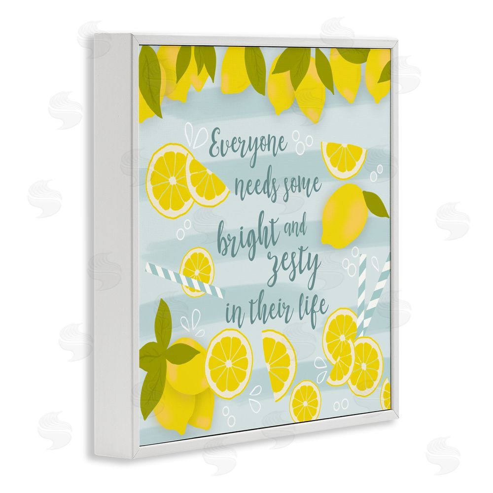 Sundance Graphics Everyone Needs Bright & Zesty White Framed Giclee Wall Art Print