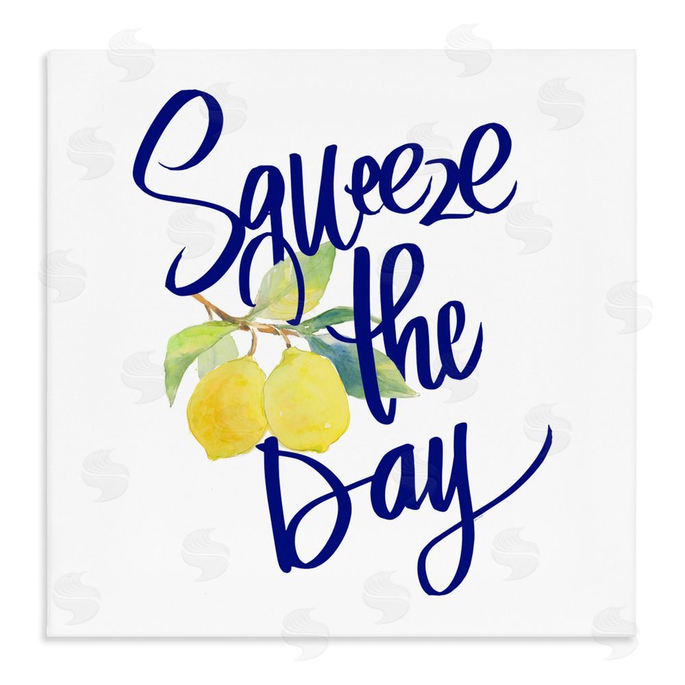 Sundance Graphics Cursive Squeeze The Day Canvas Wall Art Print