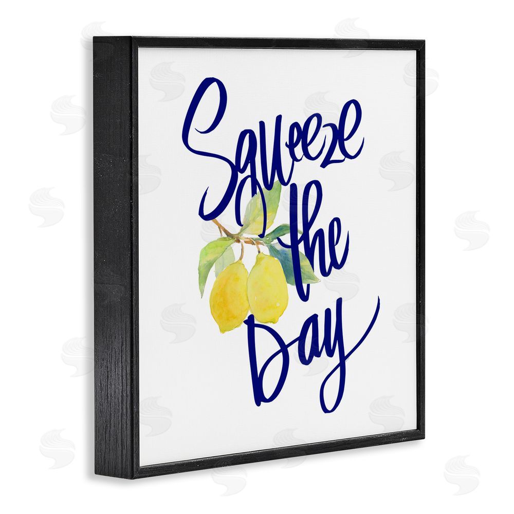 Sundance Graphics Cursive Squeeze The Day Black Framed Giclee Wall Art Print