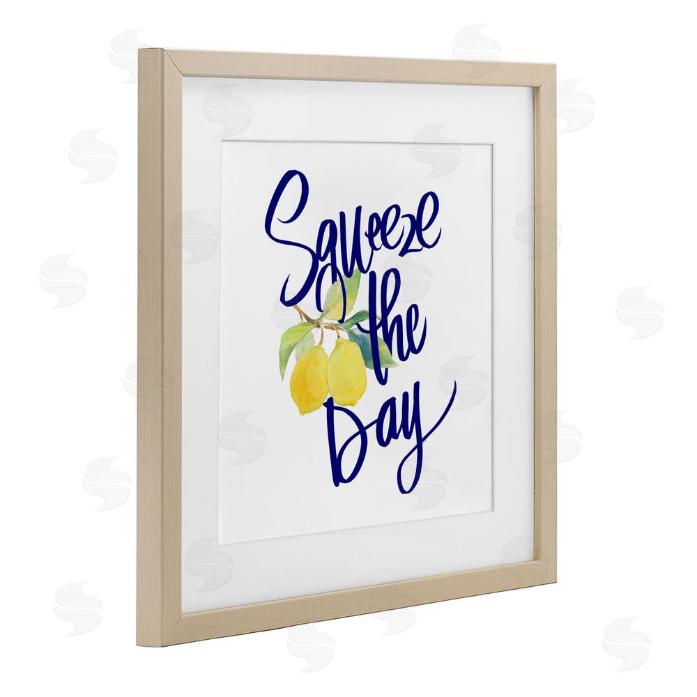 Sundance Graphics Cursive Squeeze The Day Birch Framed Print Under Glass Wall Art