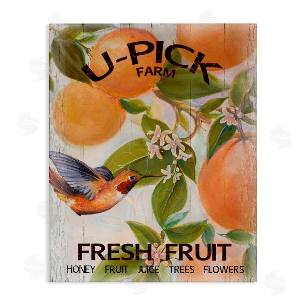 Sundance Graphics U-Pick Fresh Fruit Farm Canvas Wall Art Print