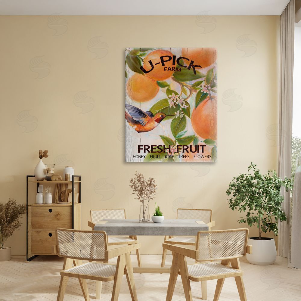 Sundance Graphics U-Pick Fresh Fruit Farm Canvas Wall Art Print in Room