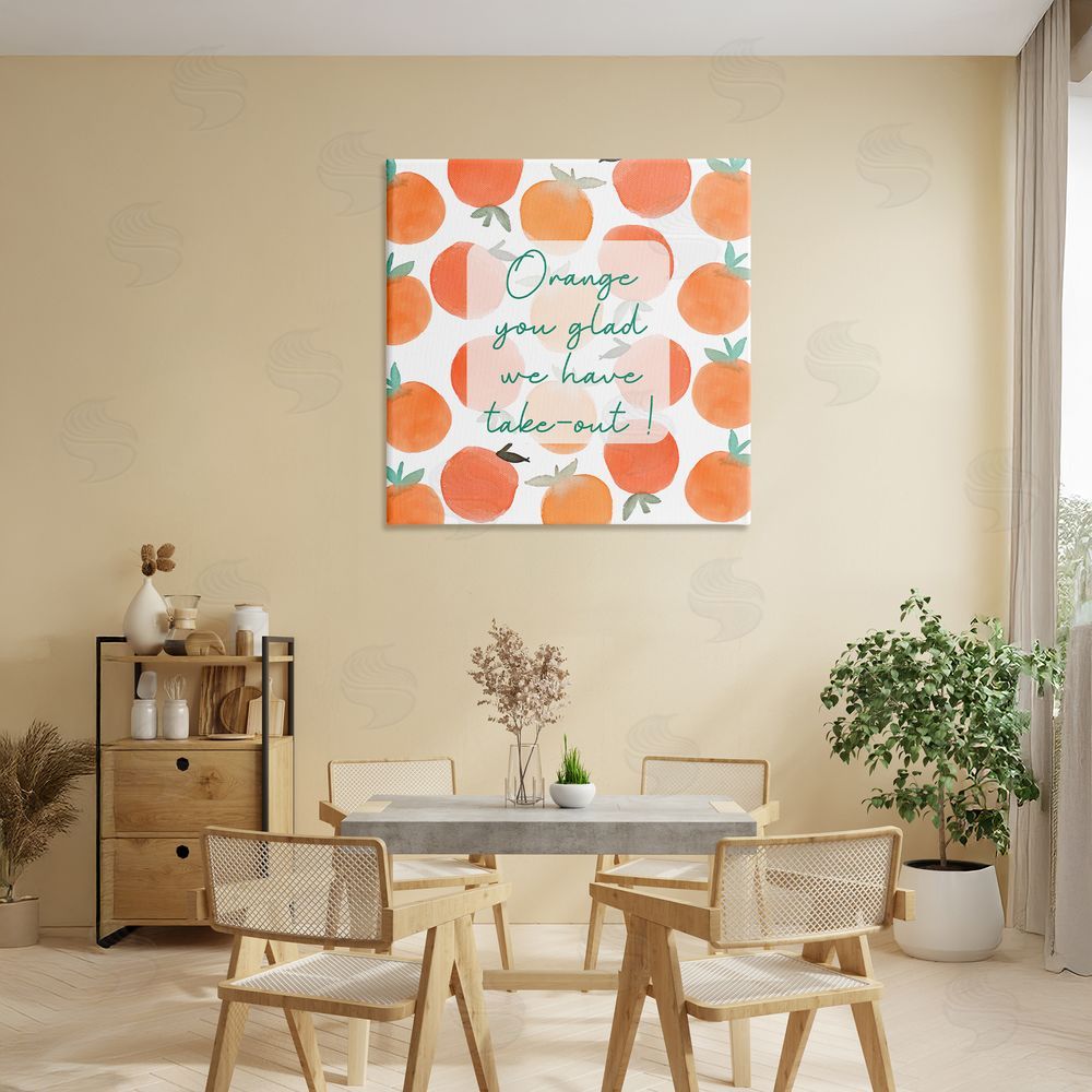 Sundance Graphics Orange You Glad Canvas Wall Art Print in Room