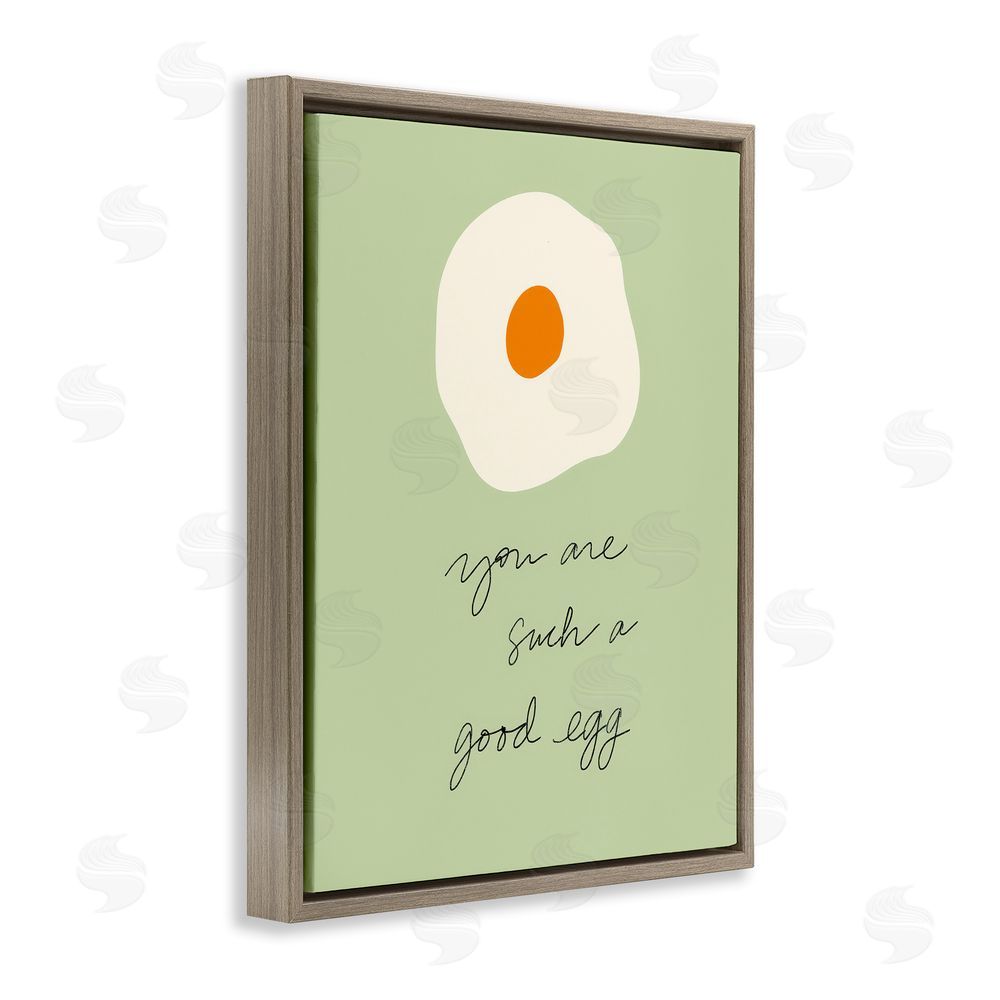 Sundance Graphics You Are A Good Egg Brown Floating Frame Canvas Wall Art Print