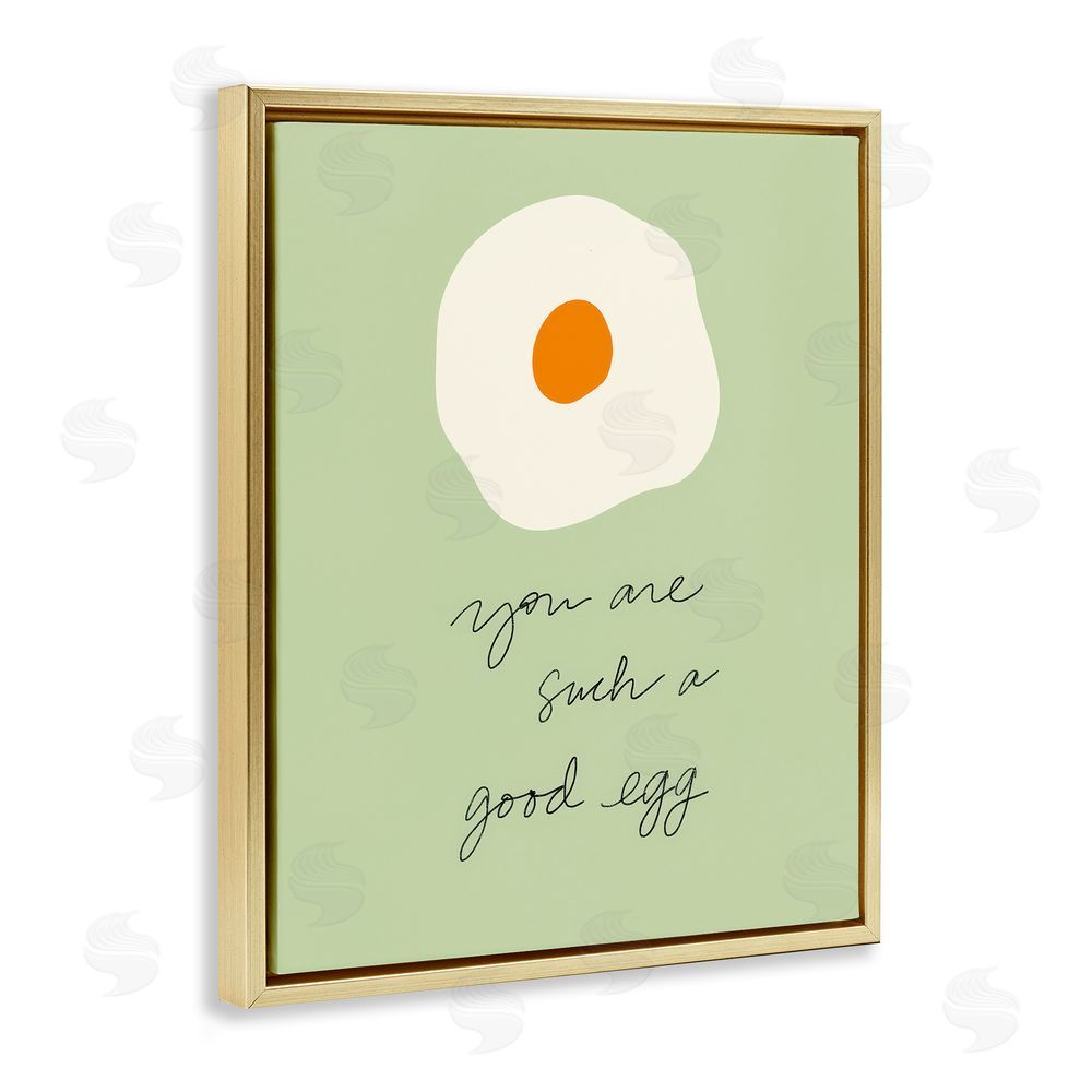 Sundance Graphics You Are A Good Egg Gold Floating Frame Canvas Wall Art Print