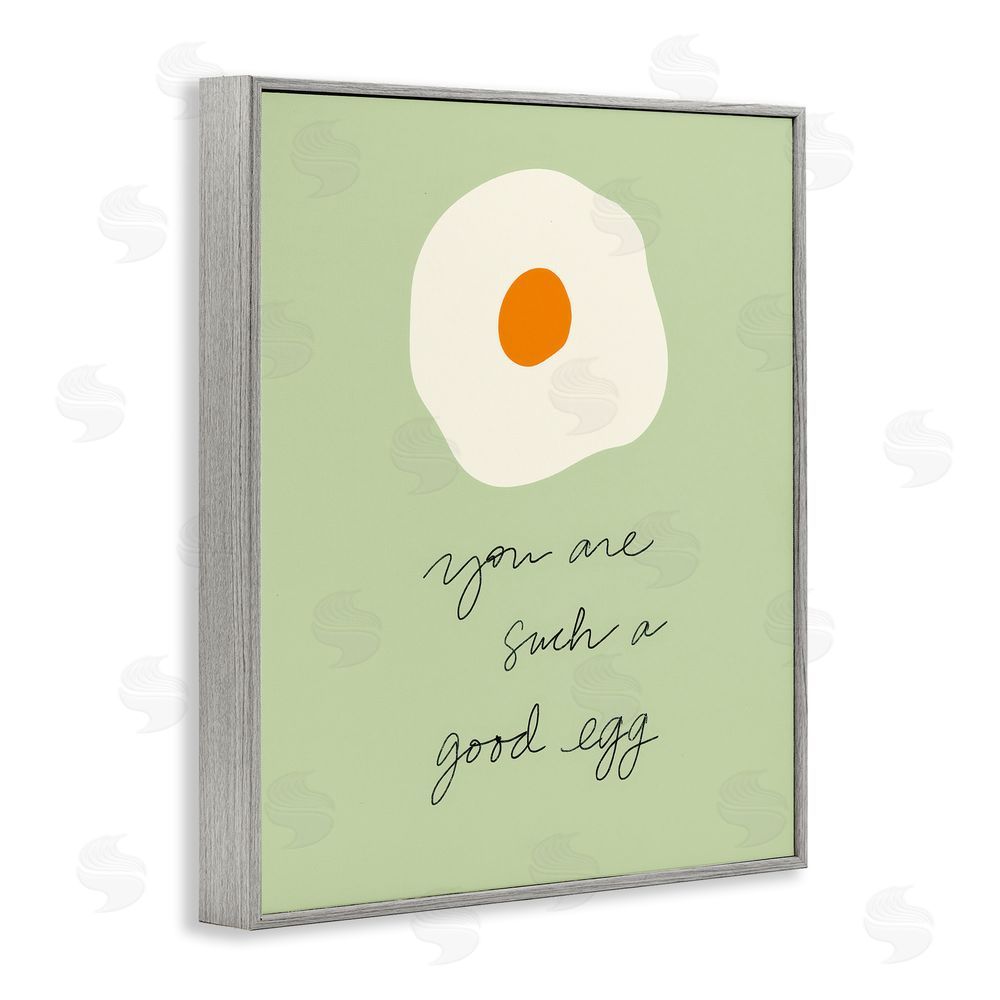 Sundance Graphics You Are A Good Egg Gray Framed Giclee Wall Art Print