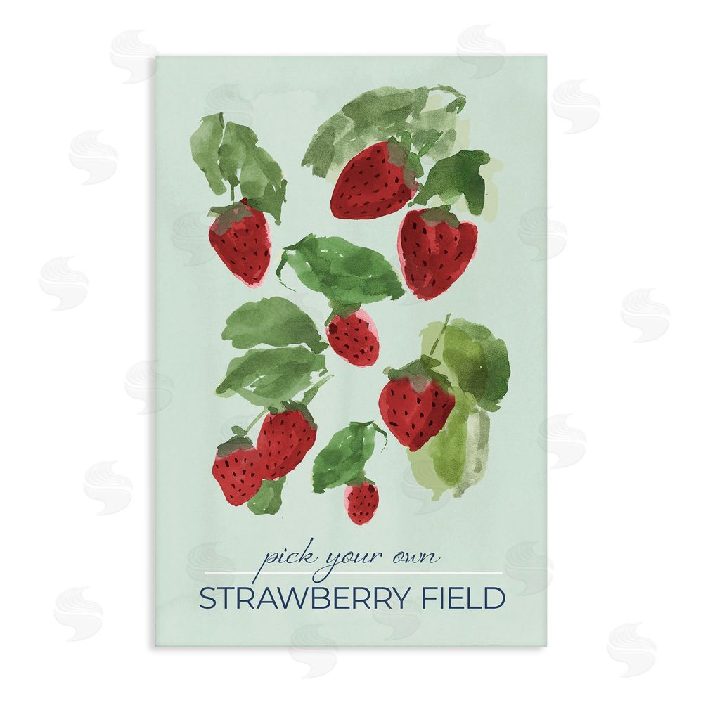 Sundance Graphics Strawberry Field Pick Your Own Canvas Wall Art Print
