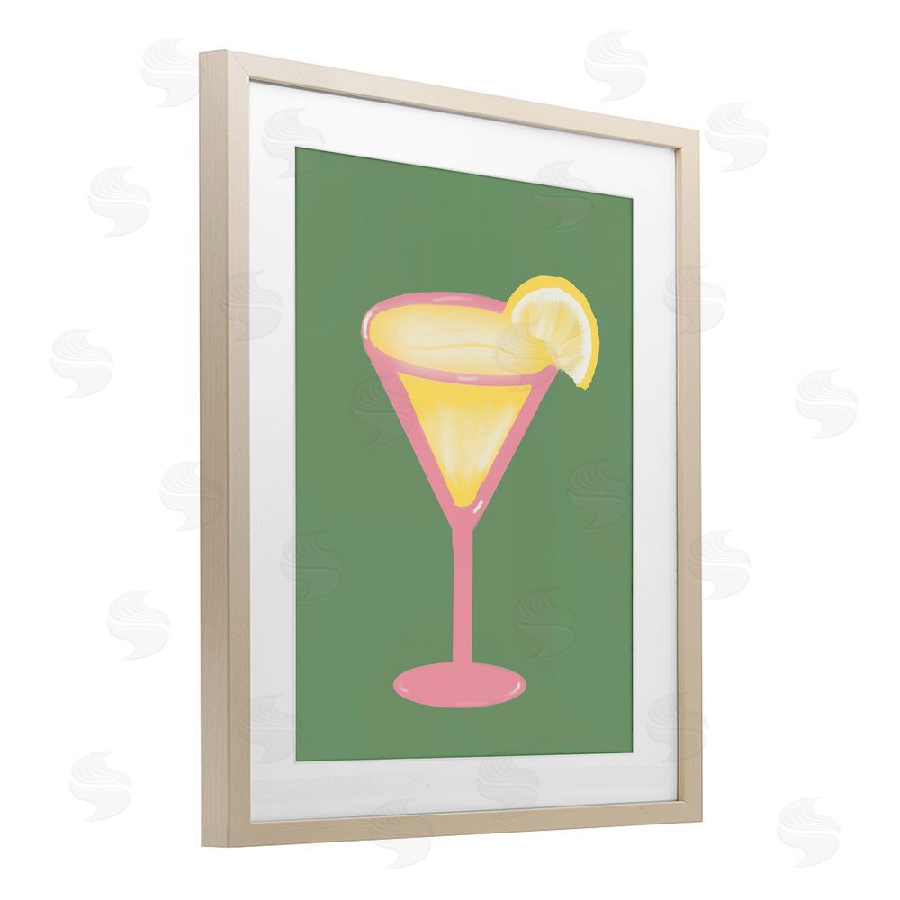 Sundance Graphics Lemon Drop Glass over Green Birch Framed Print Under Glass Wall Art