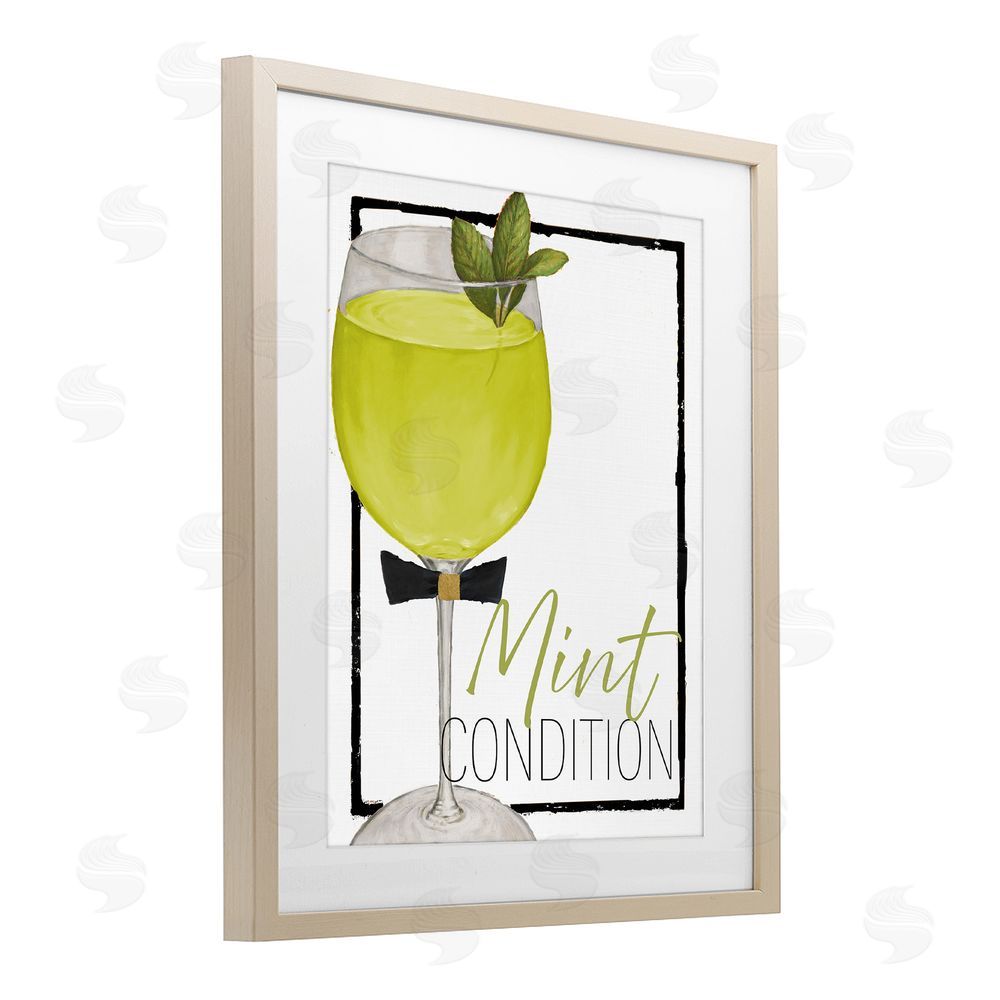 Sundance Graphics Mint Condition Cocktail Birch Framed Print Under Glass Wall Art