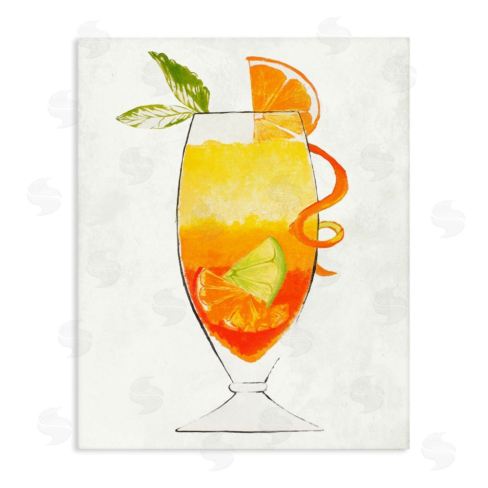 Sundance Graphics Summer Cocktail Orange Fruit Canvas Wall Art Print