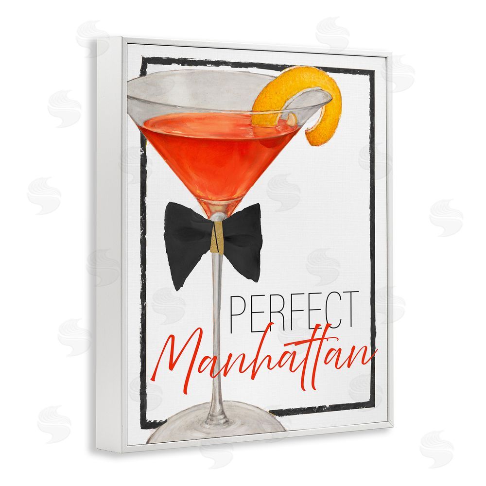Sundance Graphics Perfect Manhattan Cocktail White Framed Giclee Wall Art Print