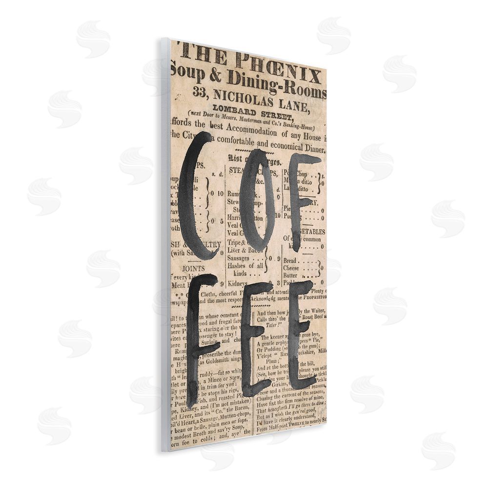 Sundance Graphics Vintage Coffee Newspaper Wall Plaque Printed Art