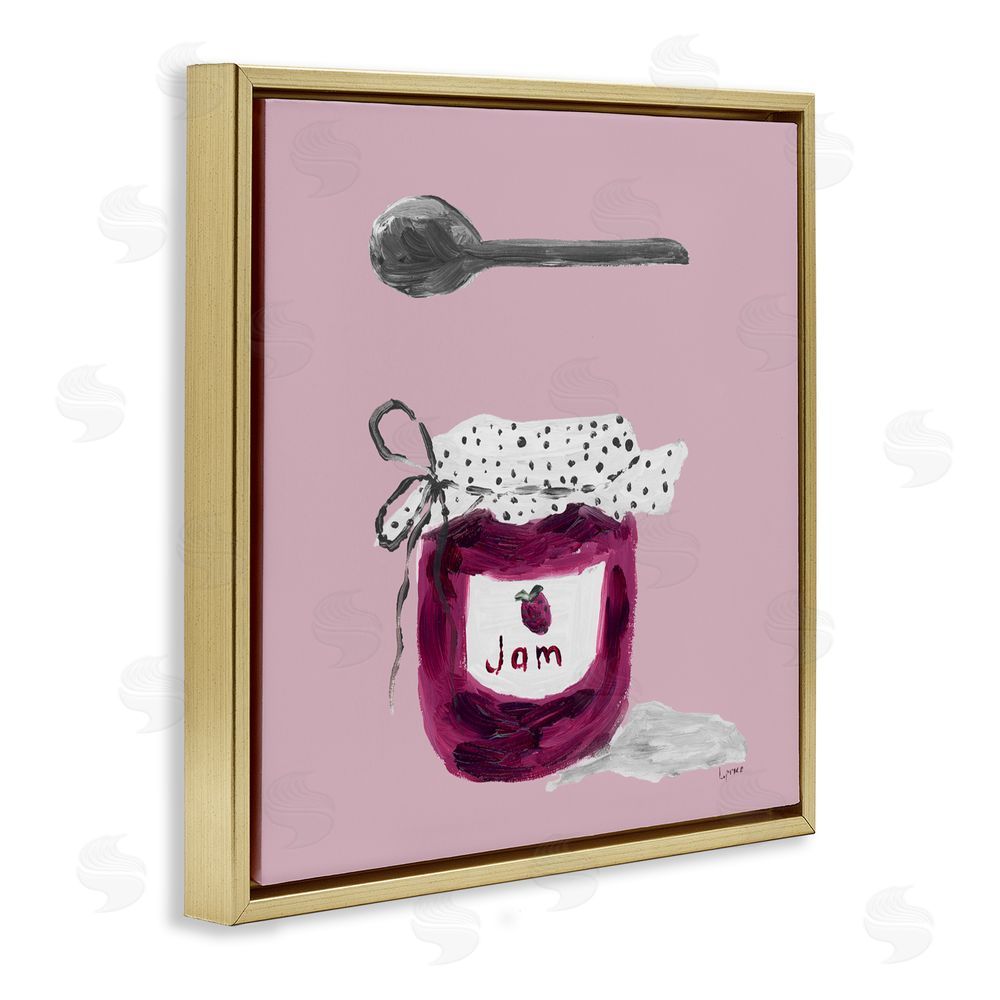 Sundance Graphics Jam Jar over Blush Gold Floating Frame Canvas Wall Art Print