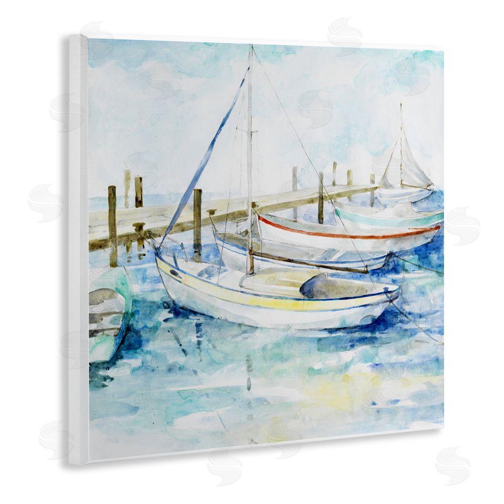 Sundance Graphics Docked Sails on Stormy Seas Wall Plaque Printed Art