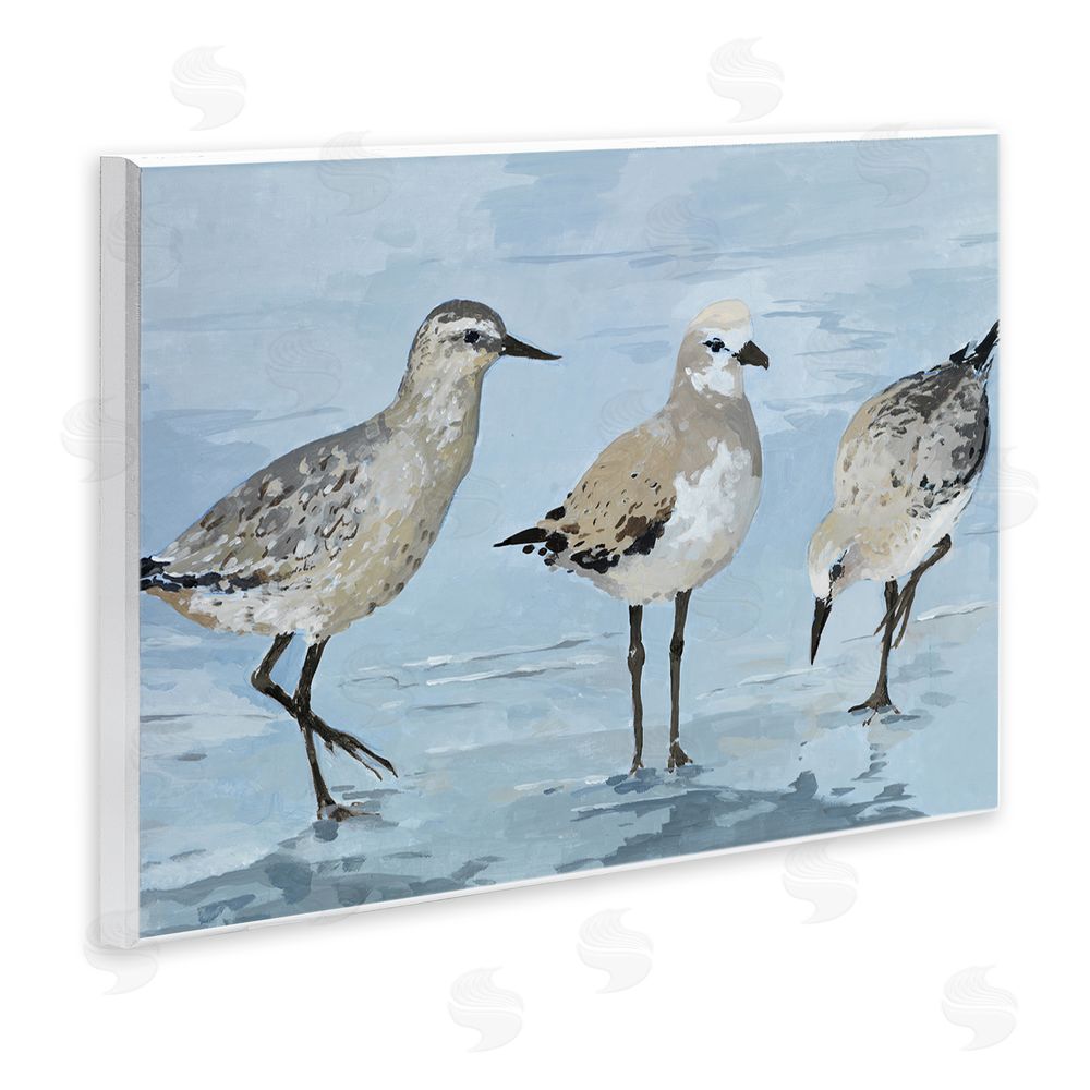 Sundance Graphics Sandpipers Beach Coastal Scene Wall Plaque Printed Art