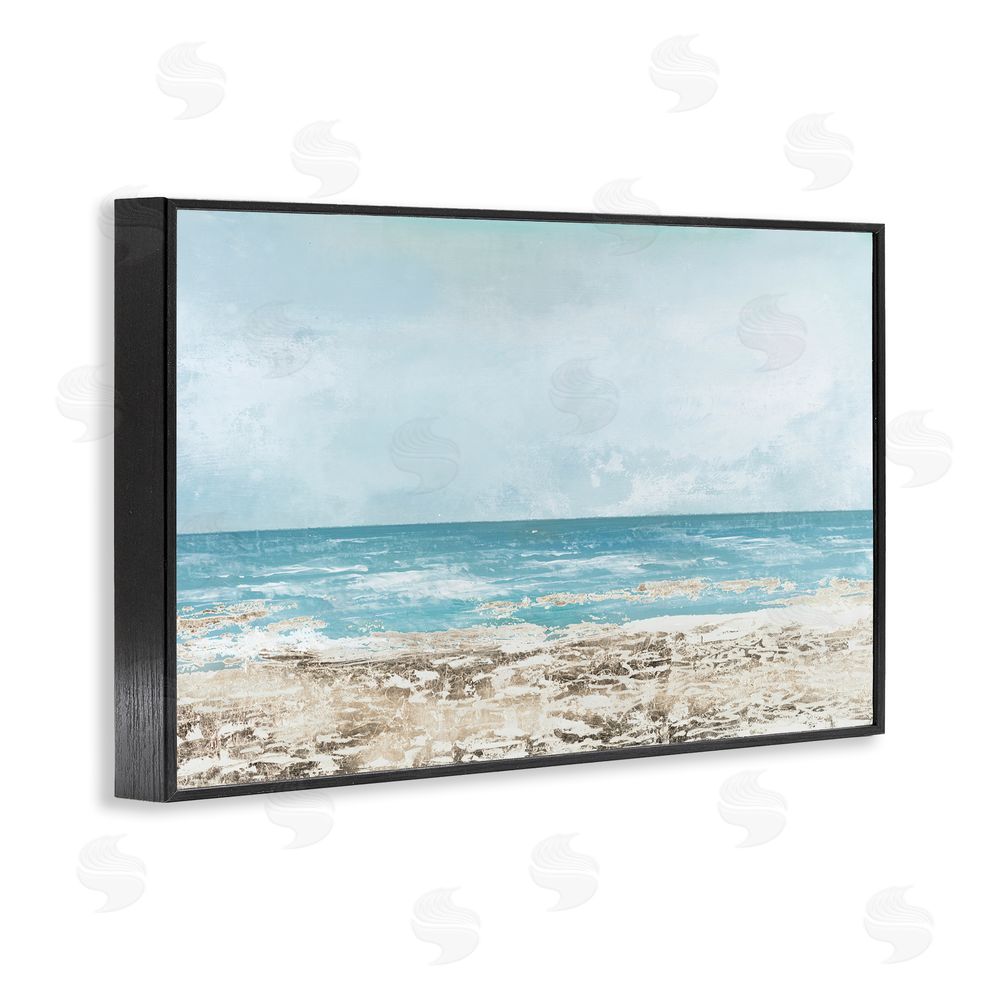 Sundance Graphics Peaceful Mood Coastal Scene Black Framed Giclee Wall Art Print