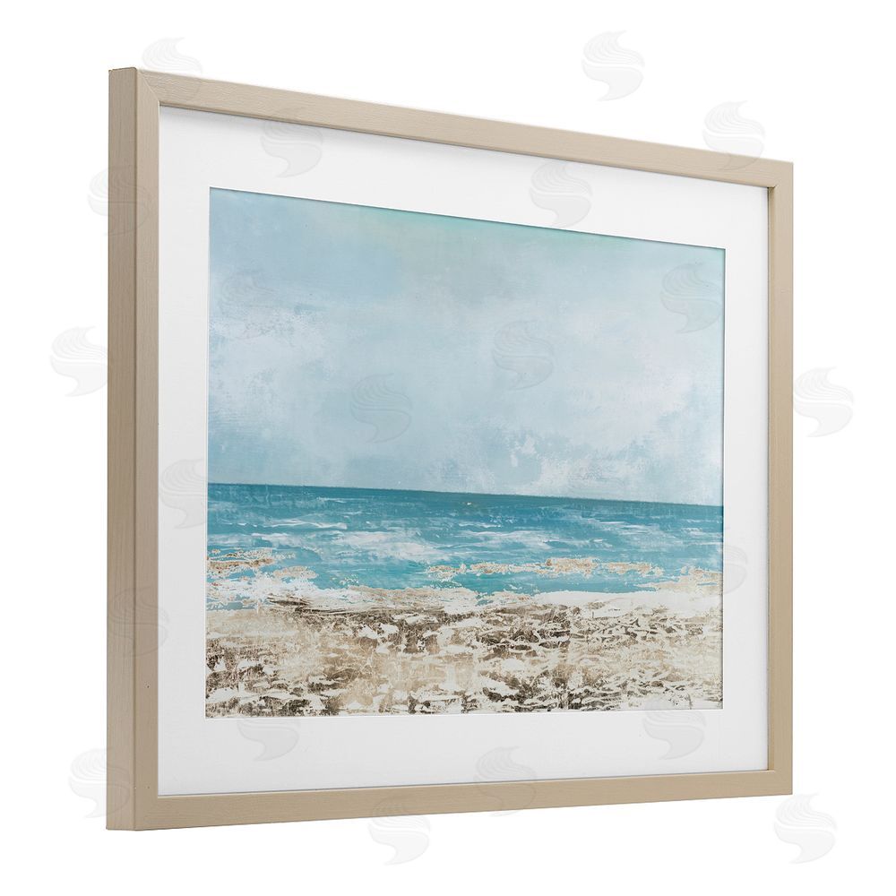 Sundance Graphics Peaceful Mood Coastal Scene Birch Framed Print Under Glass Wall Art