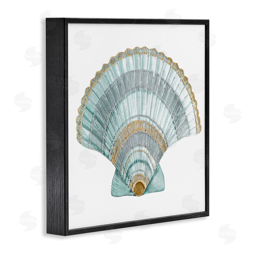 Sundance Graphics Regal Shells Scallop Black Framed Giclee Wall Art Print