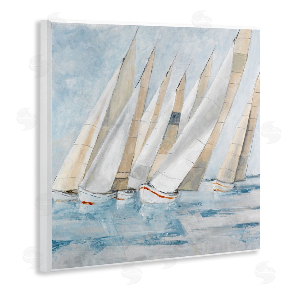 Sundance Graphics Sailboat Regatta Coastal Scene Wall Plaque Printed Art