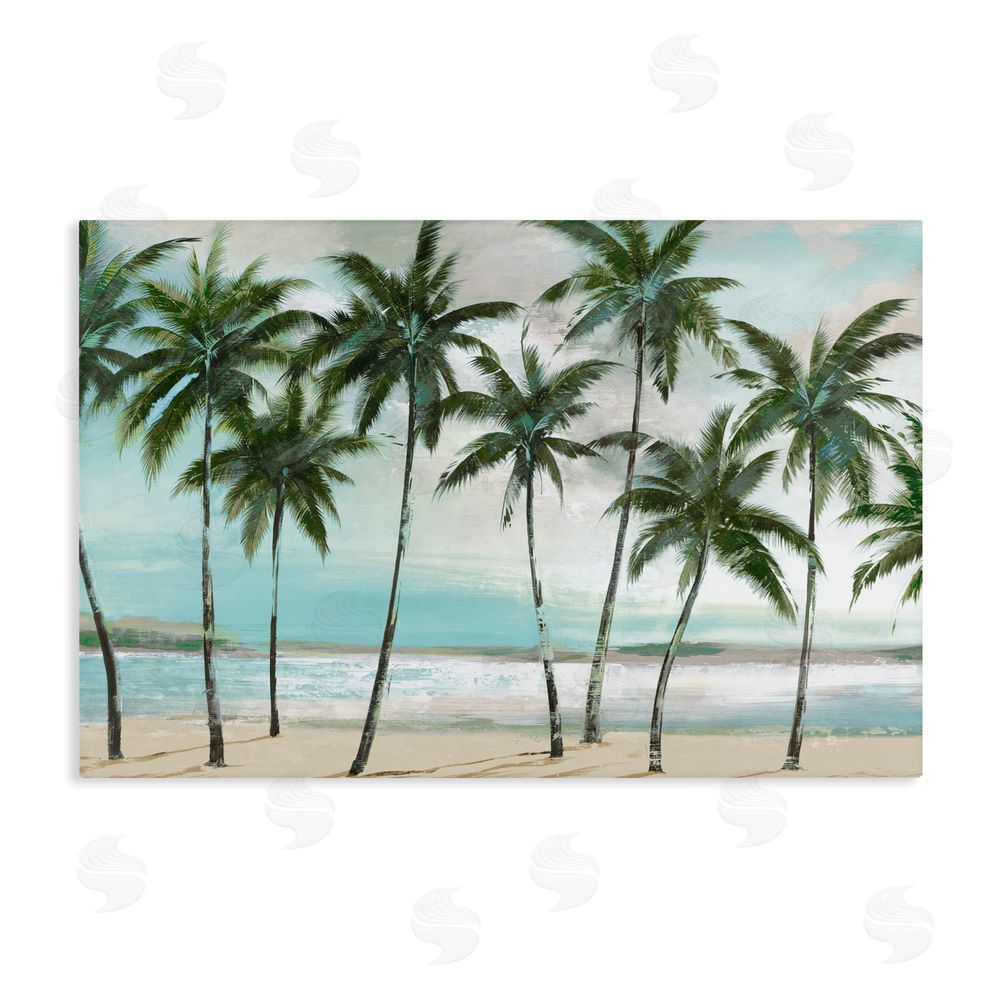Sundance Graphics Palms in A Row Coastal Canvas Wall Art Print