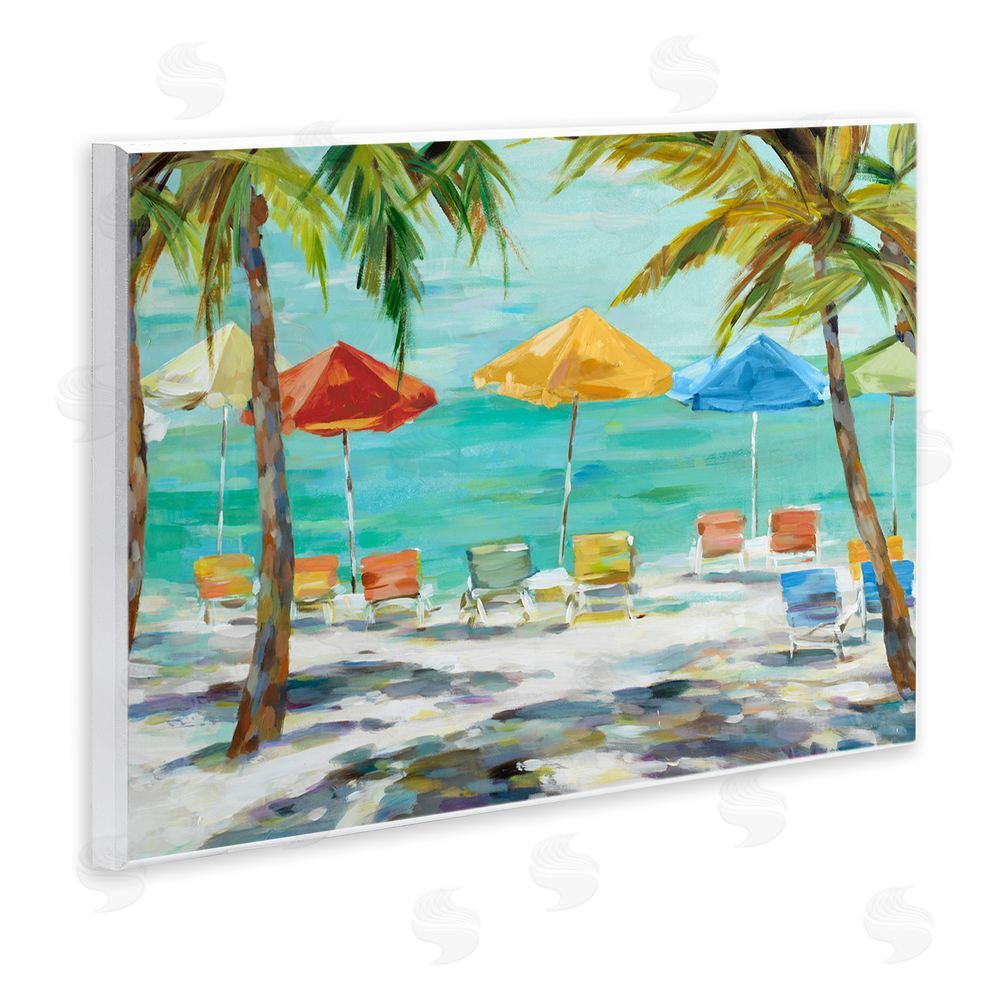 Sundance Graphics Umbrellas Under the Palms Wall Plaque Printed Art