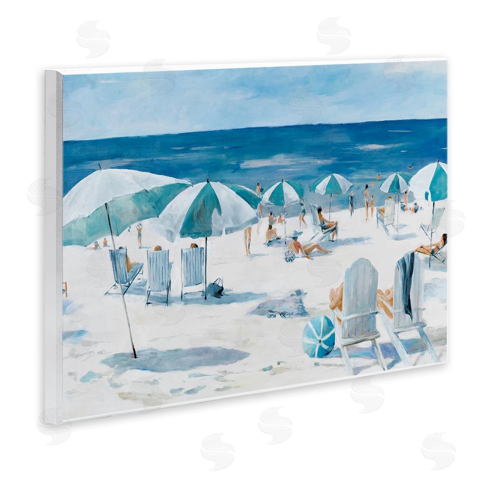 Sundance Graphics Umbrella Beach Coastal Scene Wall Plaque Printed Art