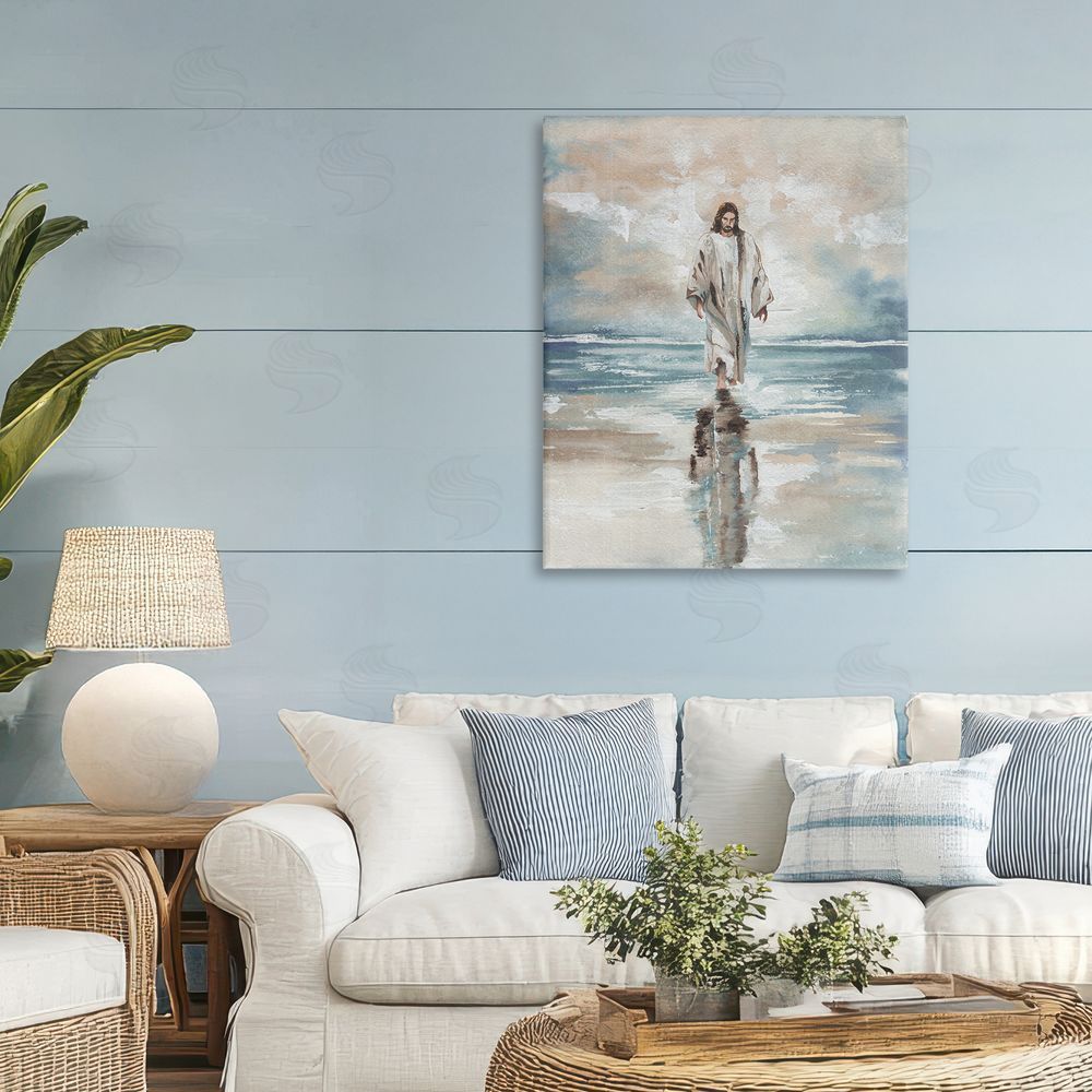 Sundance Graphics Jesus on Water Canvas Wall Art Print in Room