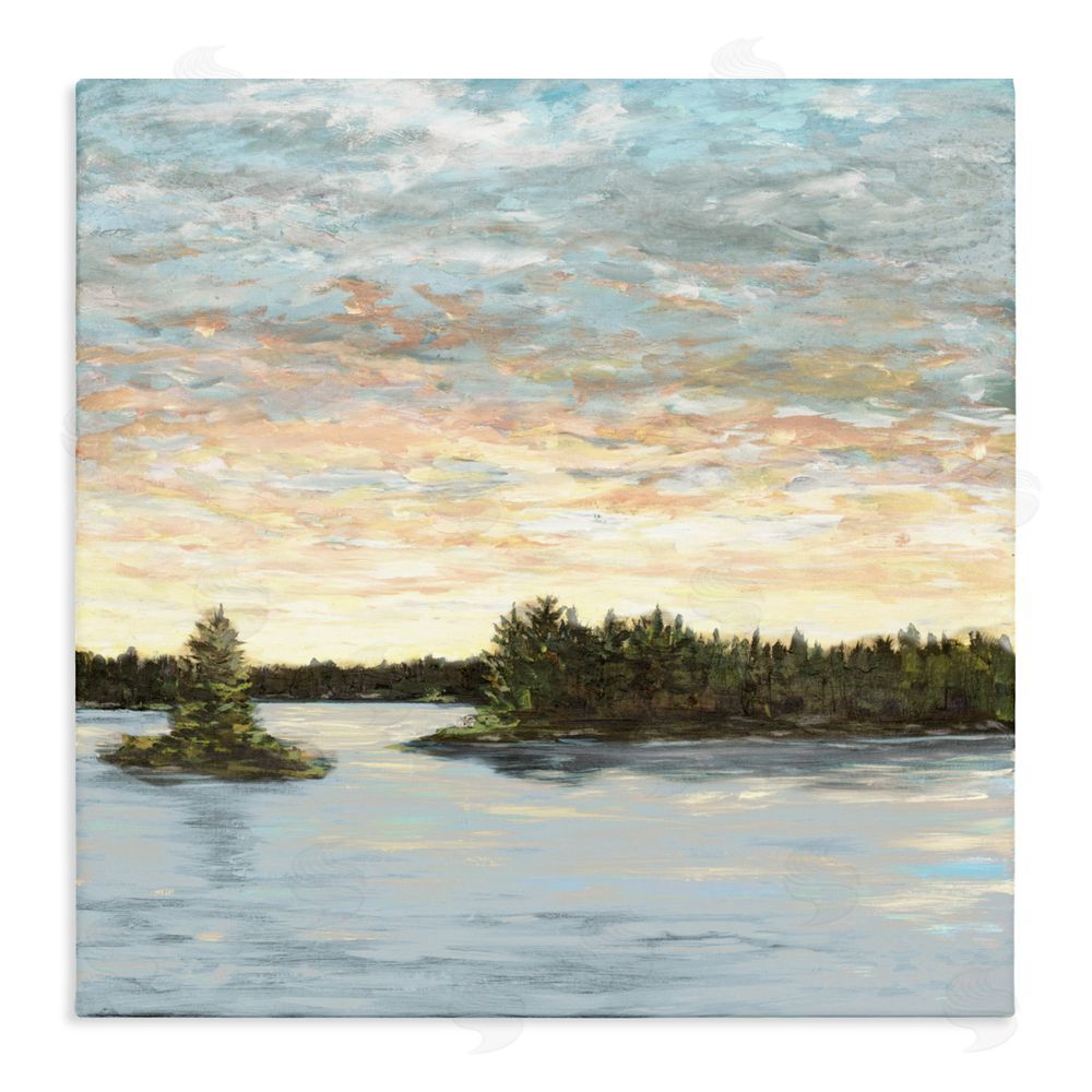 Sundance Graphics Lake Shore at Sundown Canvas Wall Art Print