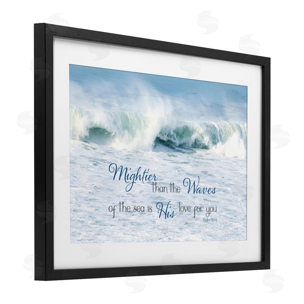 Sundance Graphics Mightier Than The Waves Black Framed Print Under Glass Wall Art