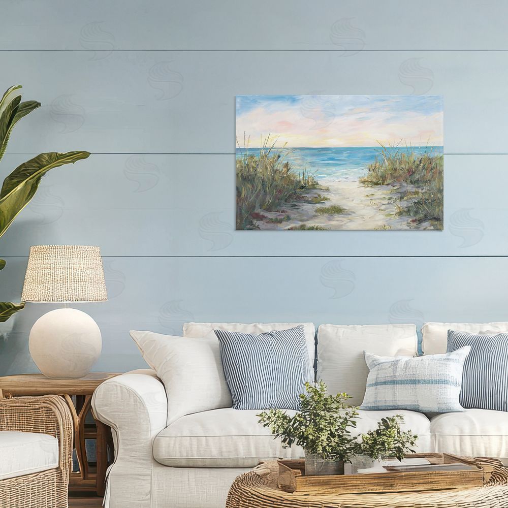 Sundance Graphics Walk To The Beach Canvas Wall Art Print in Room