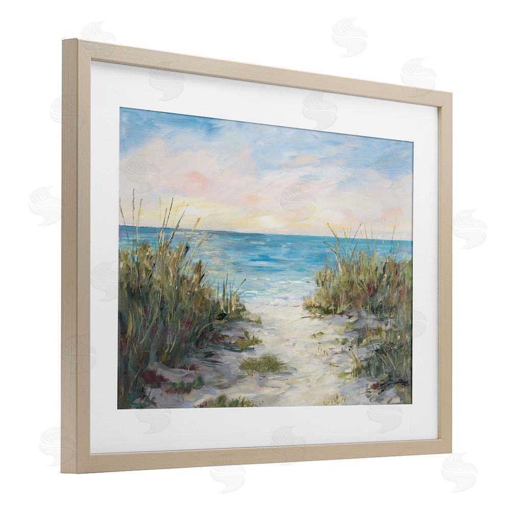 Sundance Graphics Walk To The Beach Birch Framed Print Under Glass Wall Art
