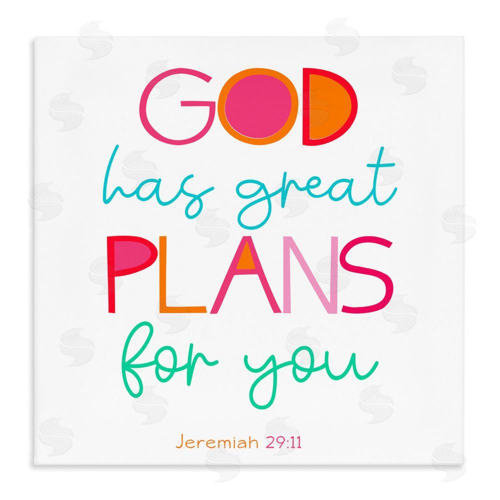 Sundance Graphics Whimsical God's Plans For You Canvas Wall Art Print