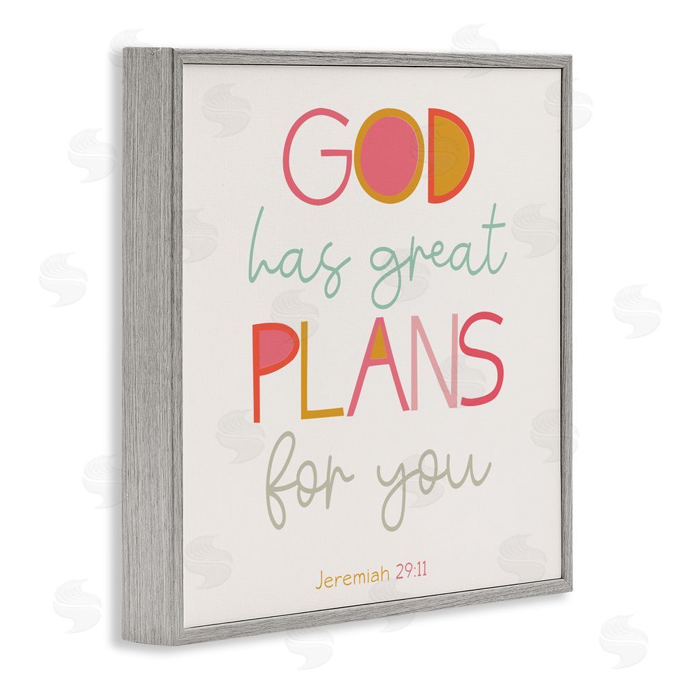 Sundance Graphics God's Plans For You Gray Framed Giclee Wall Art Print