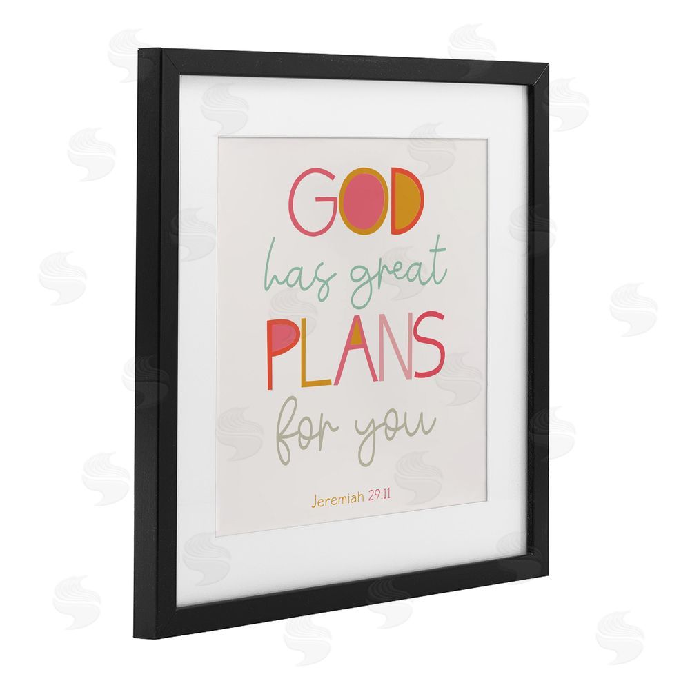 Sundance Graphics God's Plans For You Black Framed Print Under Glass Wall Art